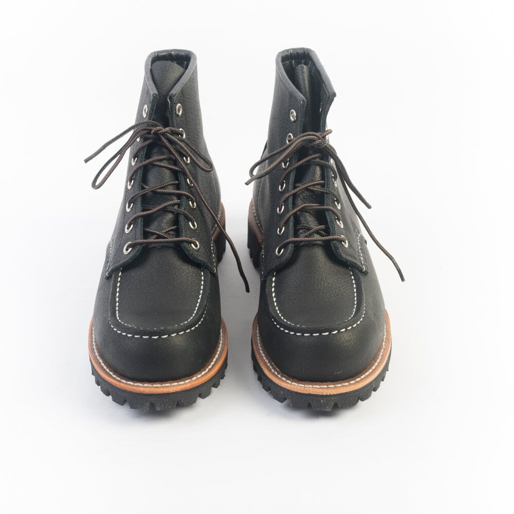 RED WING SHOES - Polacco Roughneck Moc Toe 2949 - Black Oil Slick Scarpe Uomo Red Wing Shoes