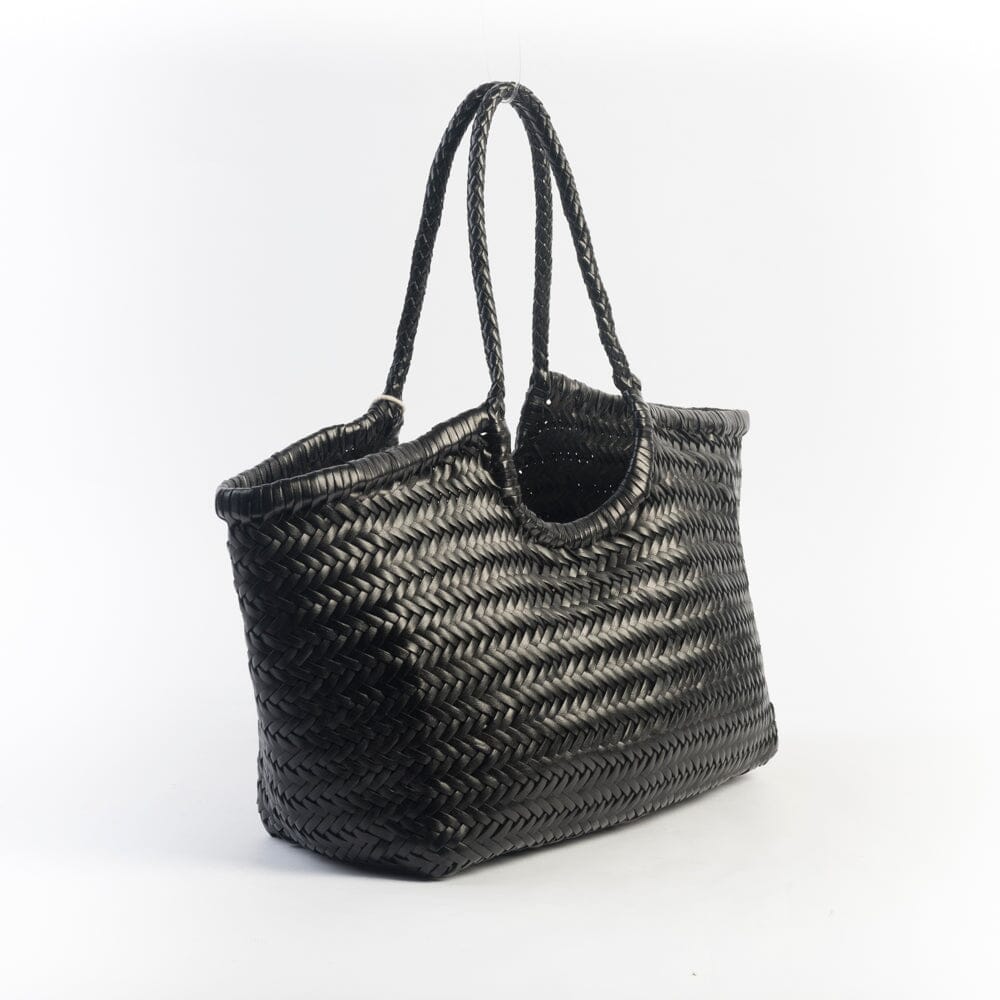 DRAGON DIFFUSION - Borsa intrecciata Nantucket 8822 - Black DRAGON