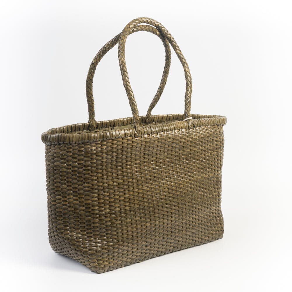 DRAGON DIFFUSION - Borsa intrecciata - B WEAVE BIG - 8805 - Kaki DRAGON DIFFUSION