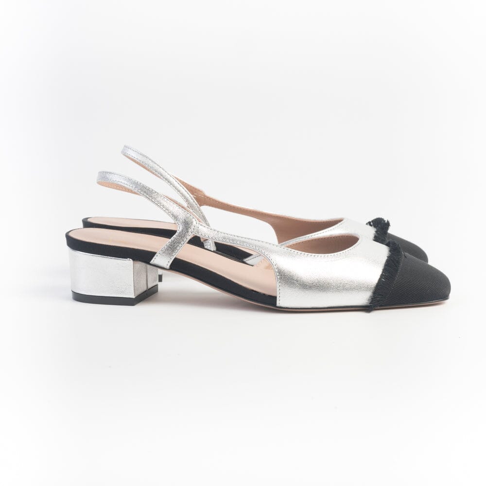 ROBERTO FESTA - Sling Back - Acanto - Argento Nero Scarpe Donna Roberto Festa
