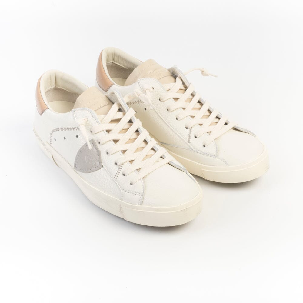 PHILIPPE MODEL - Sneakers - PRLU VZ01 - Bianco Nocciola Scarpe Uomo Philippe Model Paris