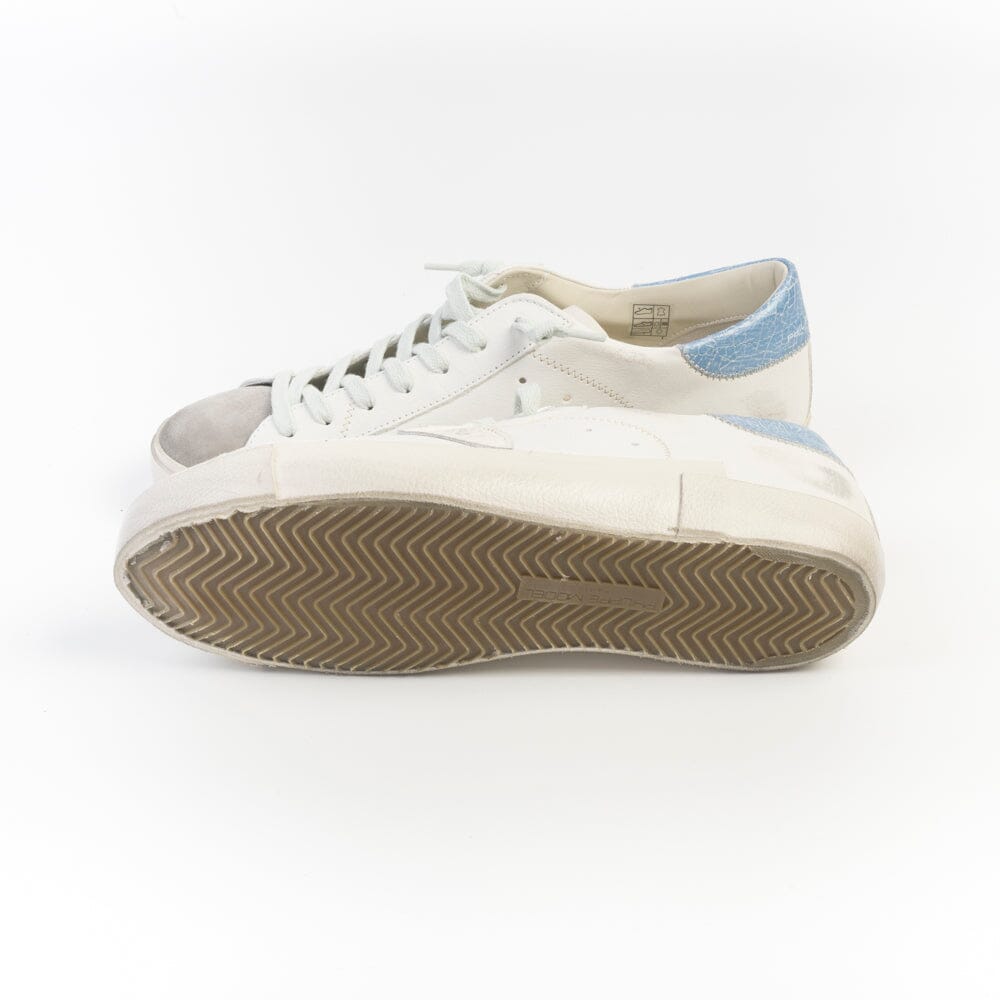 PHILIPPE MODEL - Sneakers - PRLU WX2 - Bianco Azzurro Scarpe Uomo Philippe Model Paris