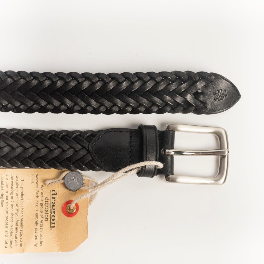 DRAGON DIFFUSION - Cintura intrecciata - 6030 - Polo Tip Nera Accessori Donna DRAGON DIFFUSION