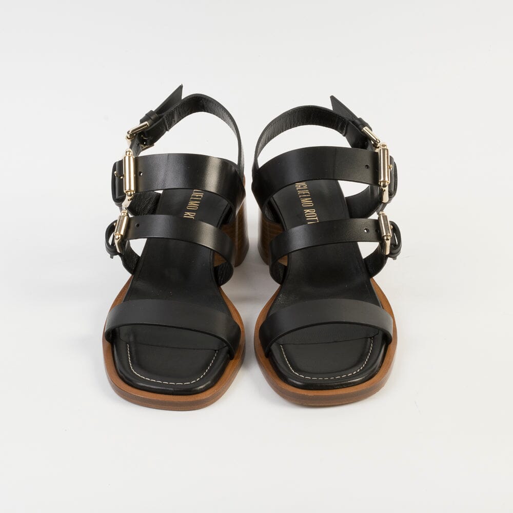 GUGLIELMO ROTTA - Sandali con tacco - Genova - Pelle Nero Scarpe Donna GUGLIELMO ROTTA
