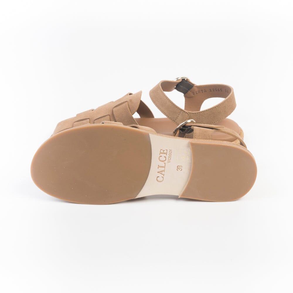 JUAN LACARCEL - Sandalo ragnetto - X2565 - Camoscio Cuoio Scarpe Donna JUAN LACARCEL - Collezione Donna