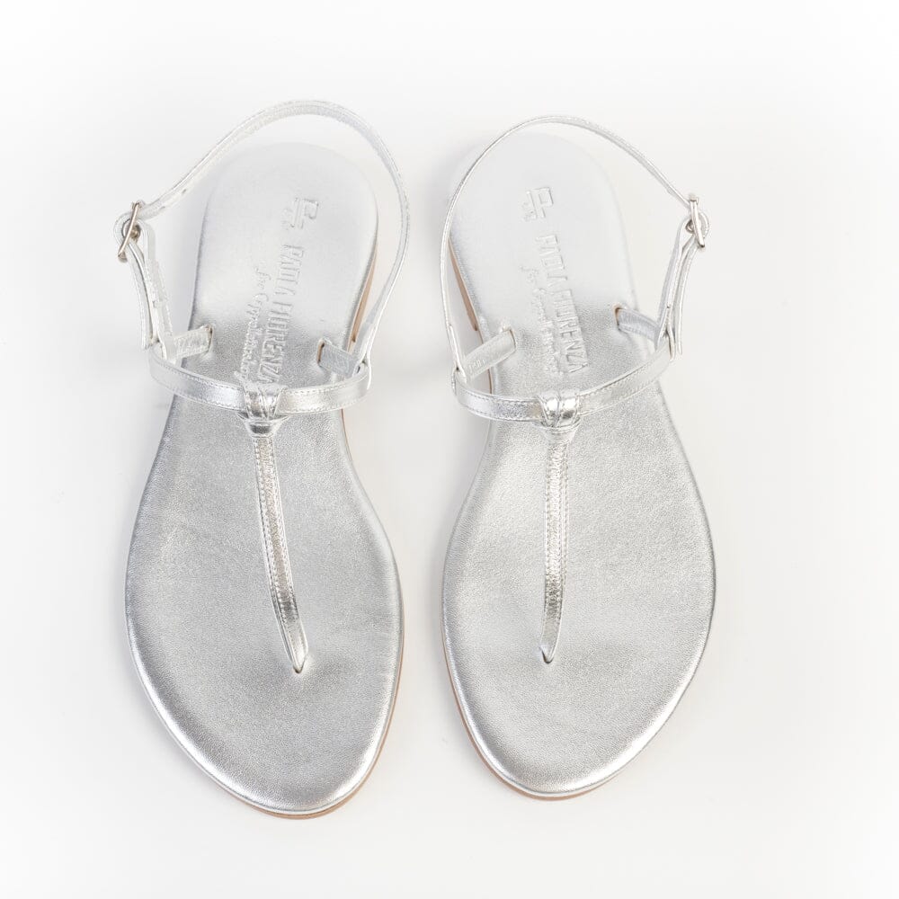 PAOLA FIORENZA - Sandali bassi infradito nodino - Argento Scarpe Donna PAOLA FIORENZA
