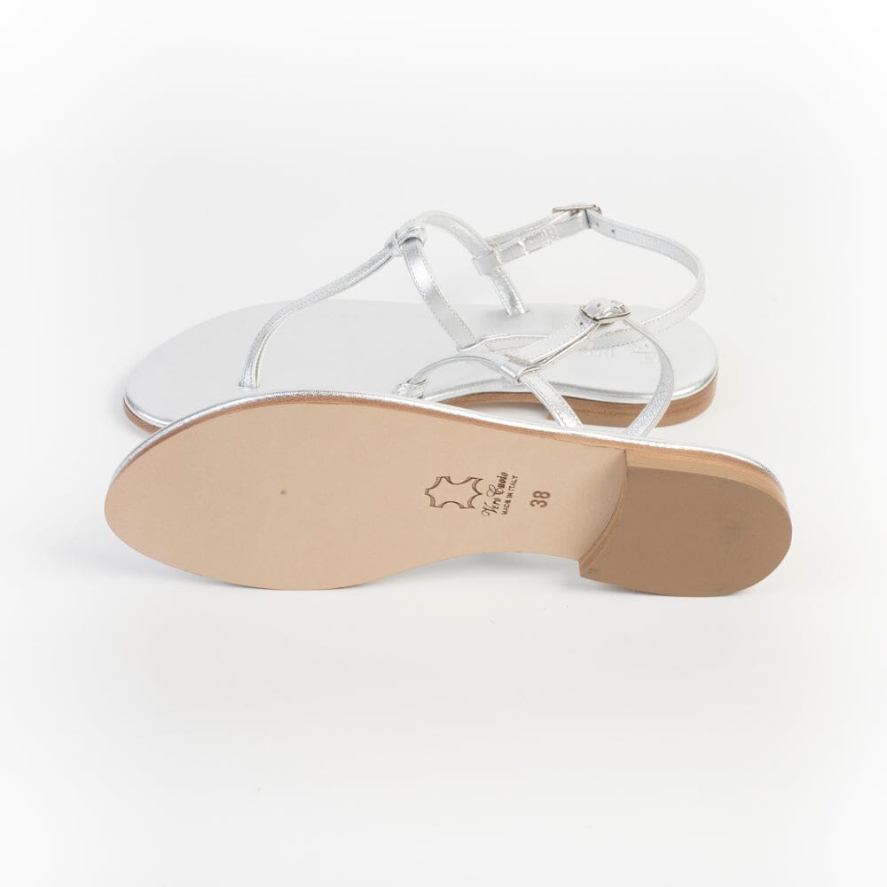 PAOLA FIORENZA - Sandali bassi infradito nodino - Argento Scarpe Donna PAOLA FIORENZA