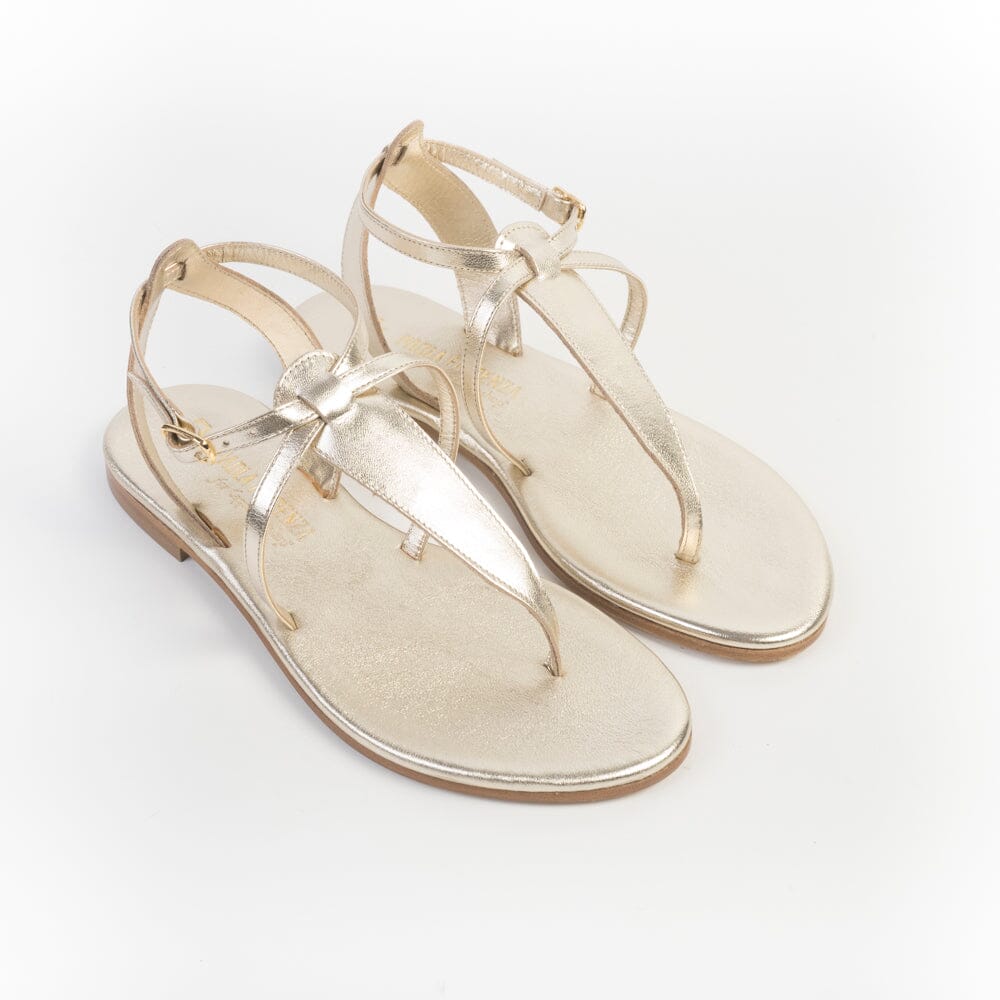 PAOLA FIORENZA - Sandali bassi infradito - Triangolo - SS2505 - Platino Scarpe Donna PAOLA FIORENZA