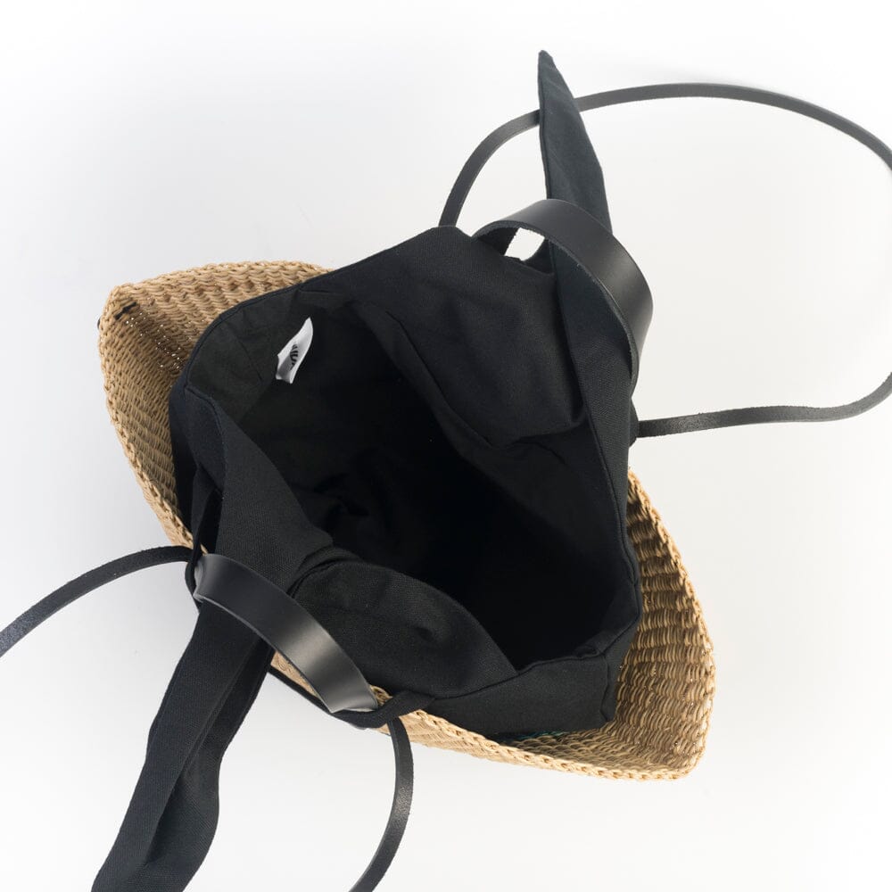 MUUÑ - Borsa Rafia Mini Pacha - Turchese Borse MUUÑ