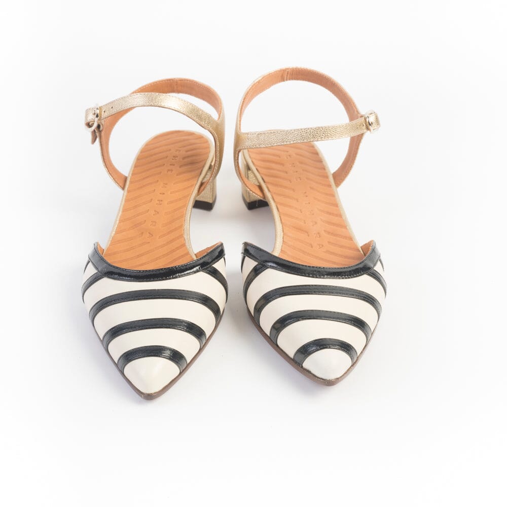 CHIE MIHARA - Sandali con Tacco - HALER - Nero Avorio Scarpe Donna CHIE MIHARA - Collezione Donna