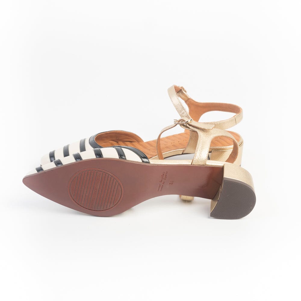 CHIE MIHARA - Sandali con Tacco - HALER - Nero Avorio Scarpe Donna CHIE MIHARA - Collezione Donna