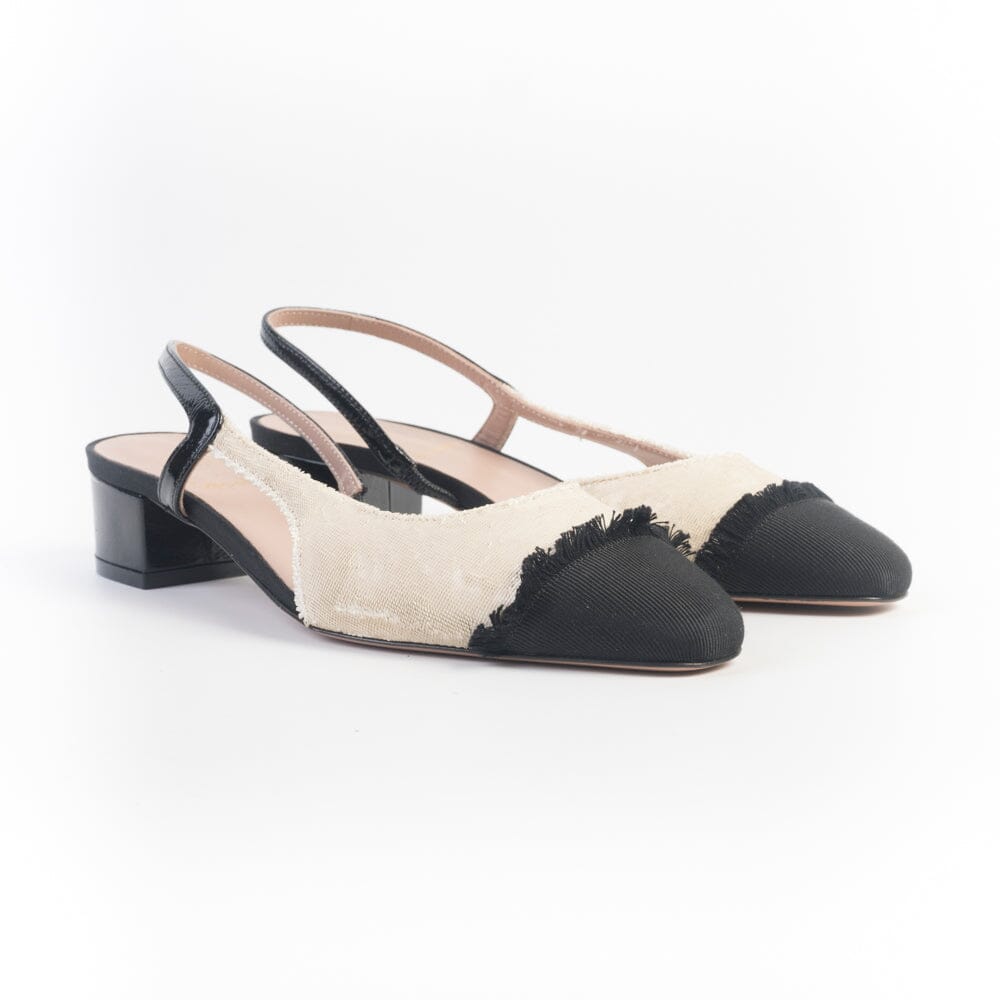 ROBERTO FESTA - Sling Back - Acanto - Wet Beige Nero Scarpe Donna Roberto Festa