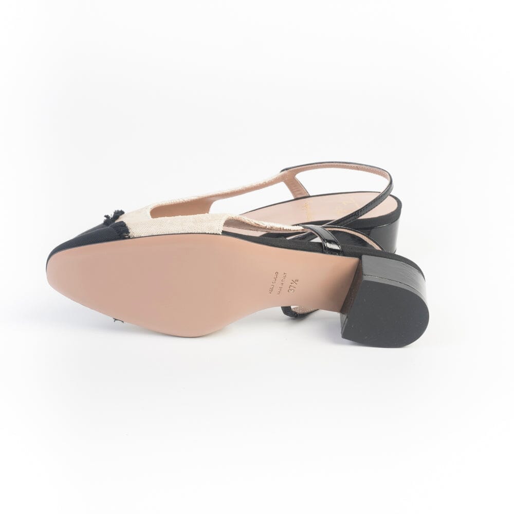 ROBERTO FESTA - Sling Back - Acanto - Wet Beige Nero Scarpe Donna Roberto Festa