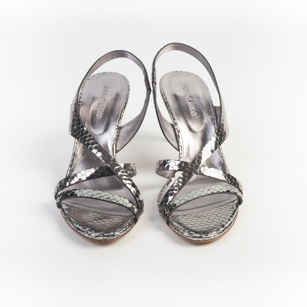 DEL CARLO - Sandali con Tacco - 11527 - CANNES - Viper Argento Scarpe Donna DEL CARLO