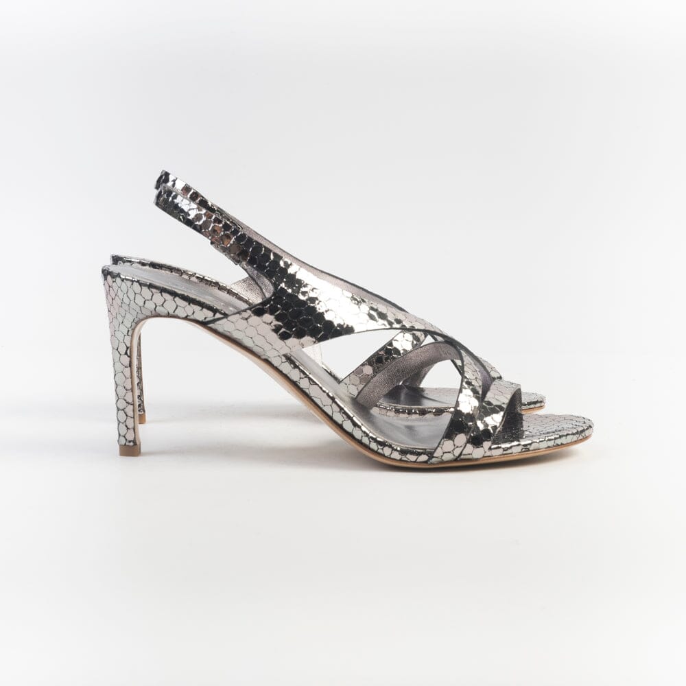 DEL CARLO - Sandali con Tacco - 11527 - CANNES - Viper Argento Scarpe Donna DEL CARLO