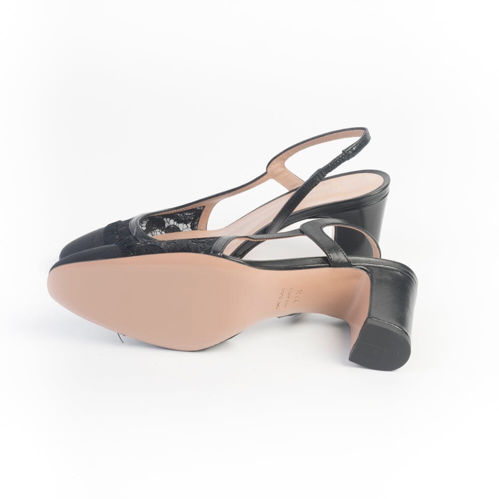 ROBERTO FESTA - Sling Back - Luciana - Pizzo Nero Scarpe Donna Roberto Festa
