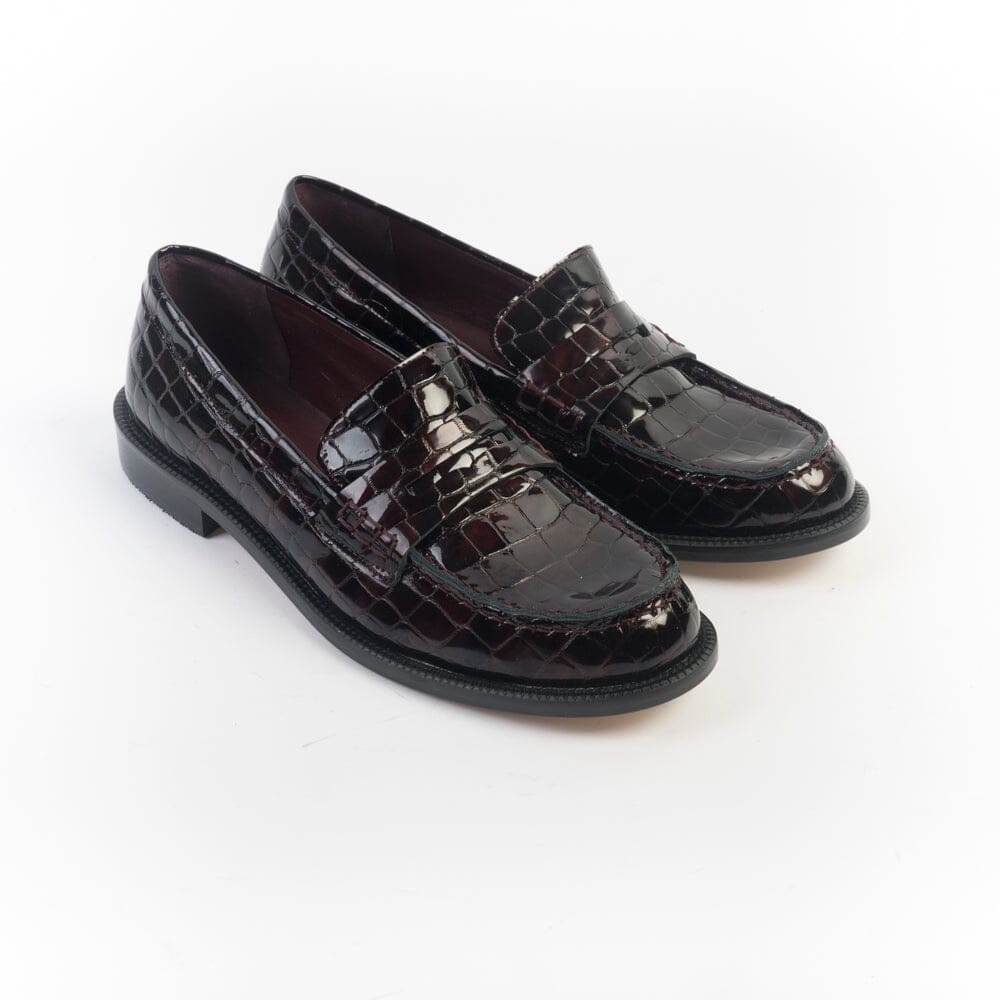 CHEVILLE - Mocassino - Luna - Cocco Bordeaux Scarpe Donna CHEVILLE