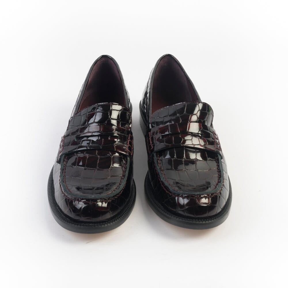 CHEVILLE - Mocassino - Luna - Cocco Bordeaux Scarpe Donna CHEVILLE
