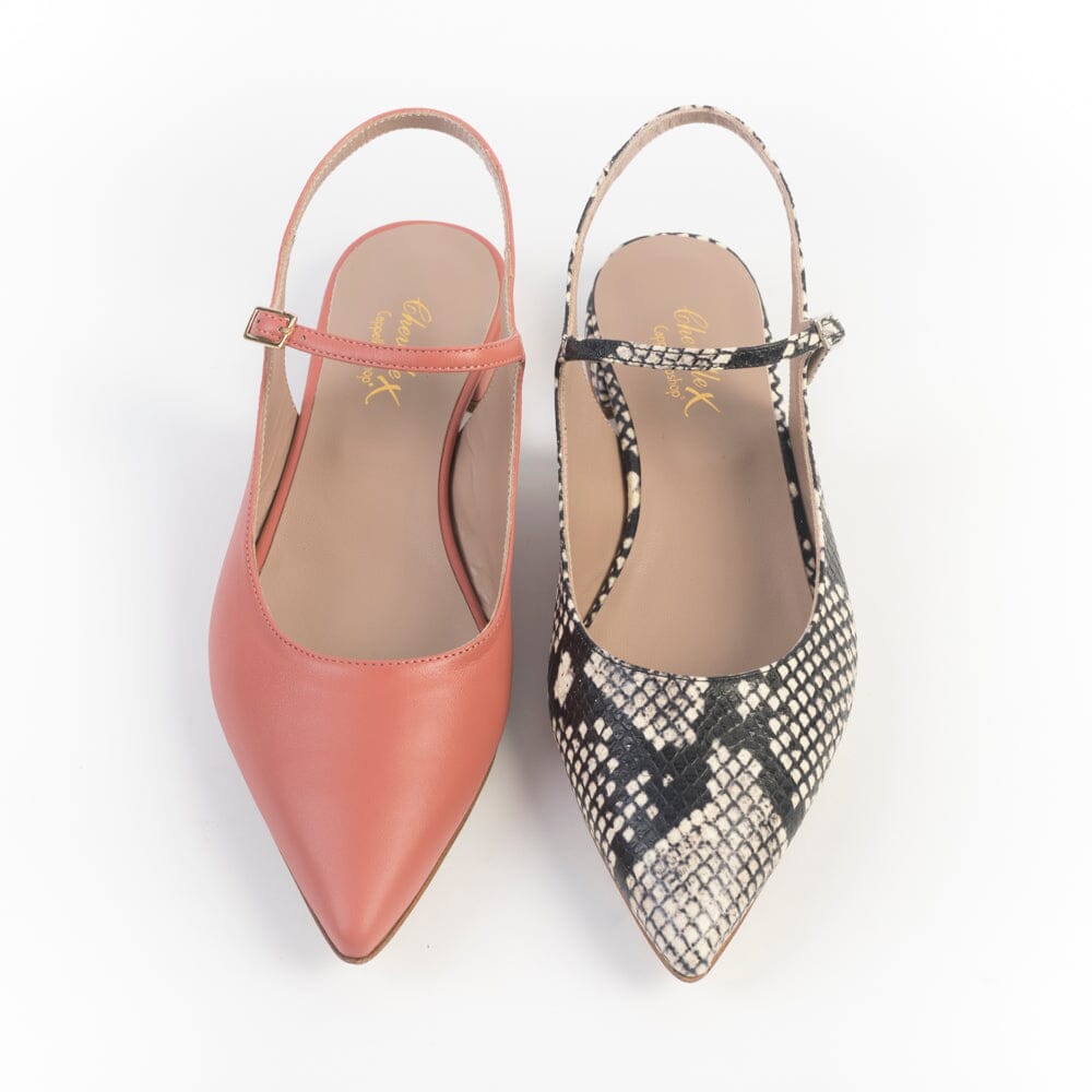 CHEVILLE - Sling Back - ALMA - Pitone Pietra Scarpe Donna CHEVILLE