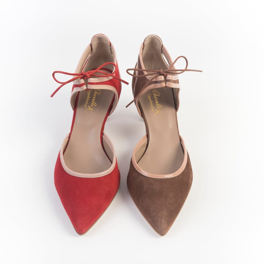 CHEVILLE - Decollete - BELLA - Camoscio Rosso Scarpe Donna CHEVILLE