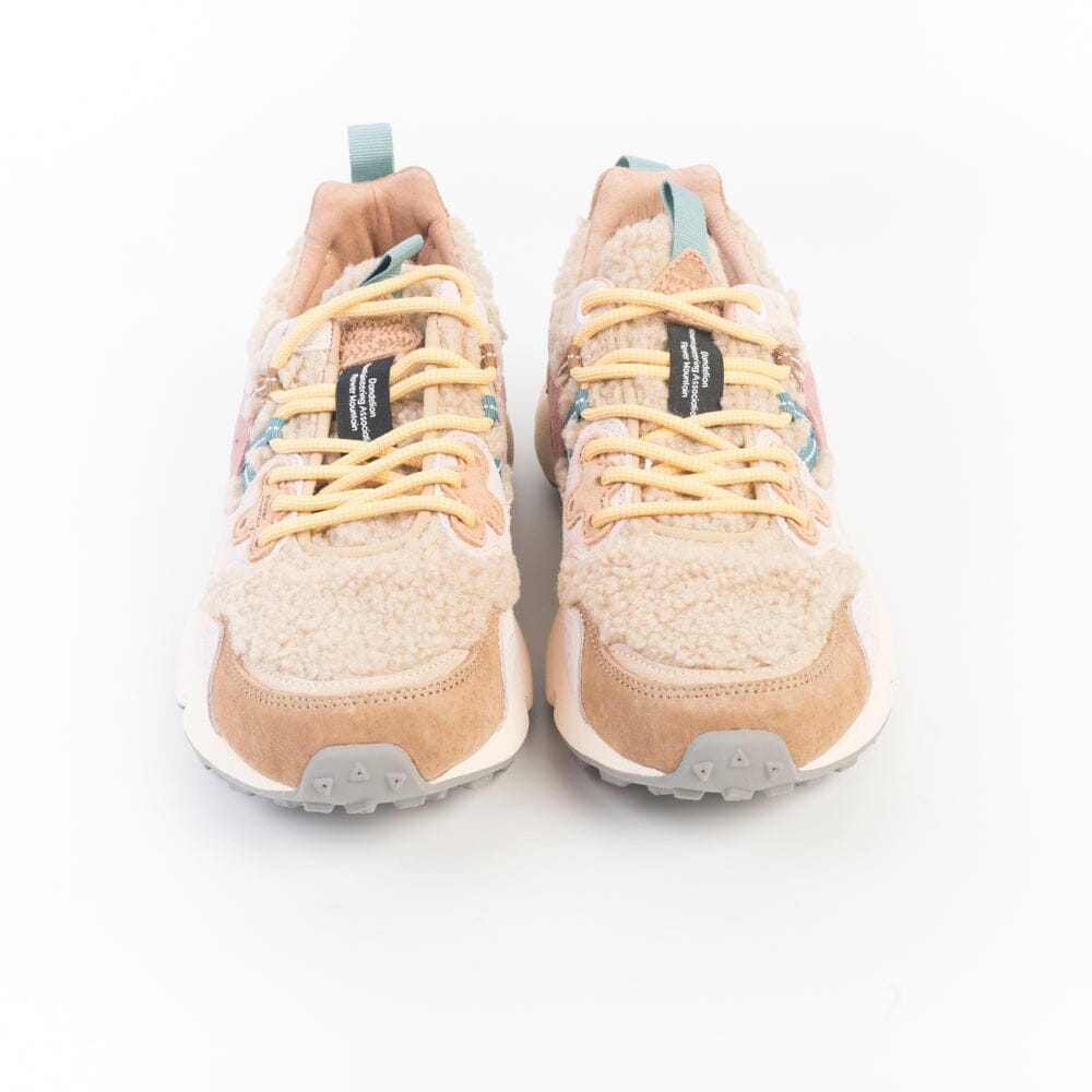 FLOWER MOUNTAIN - Sneakers Yamano3 4D11 - Teddy Beige rosa Scarpe Donna FLOWER MOUNTAIN
