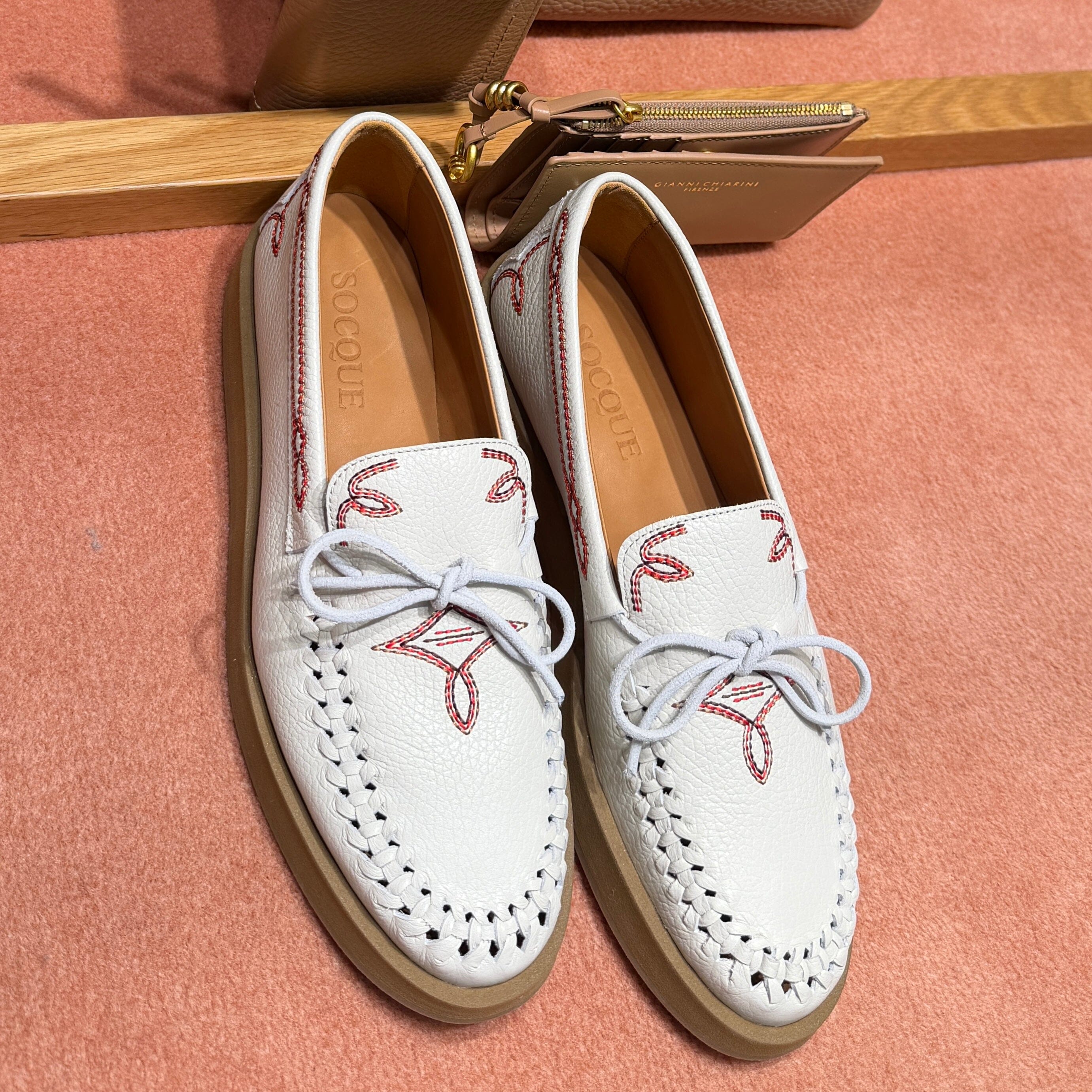 SOCQUE Paris - Mocassini - Totem - Cuir Crema Scarpe Donna SOCQUE Paris