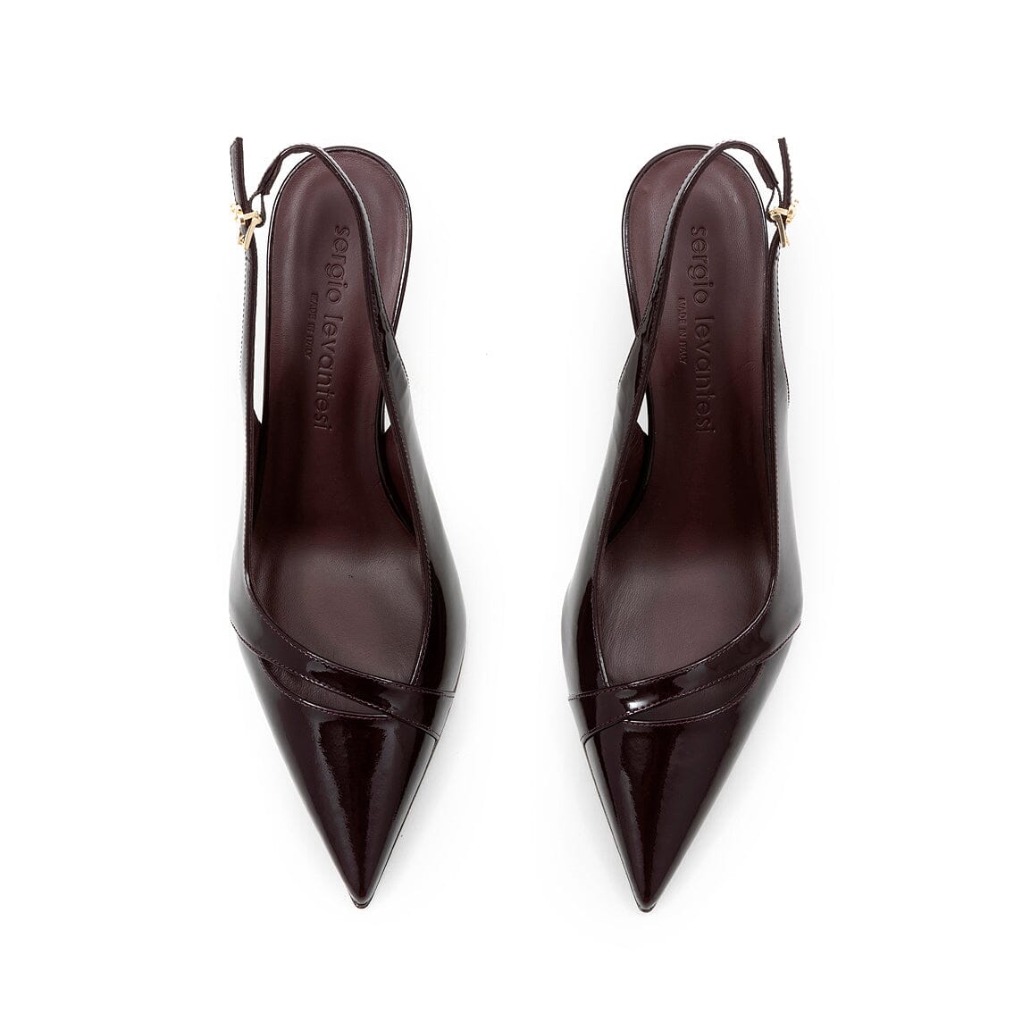 SERGIO LEVANTESI - Sling Back - GIANNA 67 - Vernice Amarone Scarpe Donna SERGIO LEVANTESI