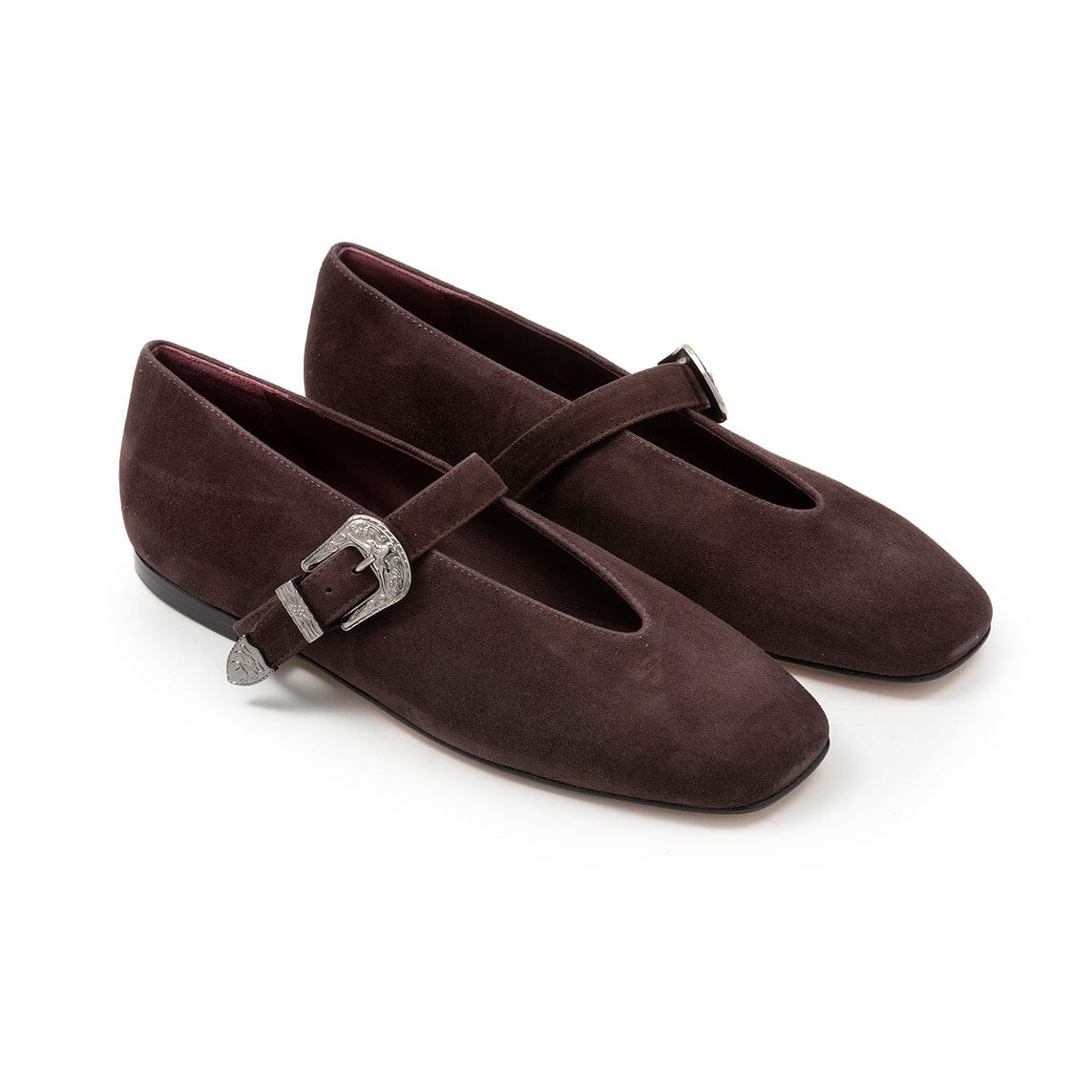 CHEVILLE - Mary Jane - Harriet C - Camoscio Testa di moro Scarpe Donna CHEVILLE