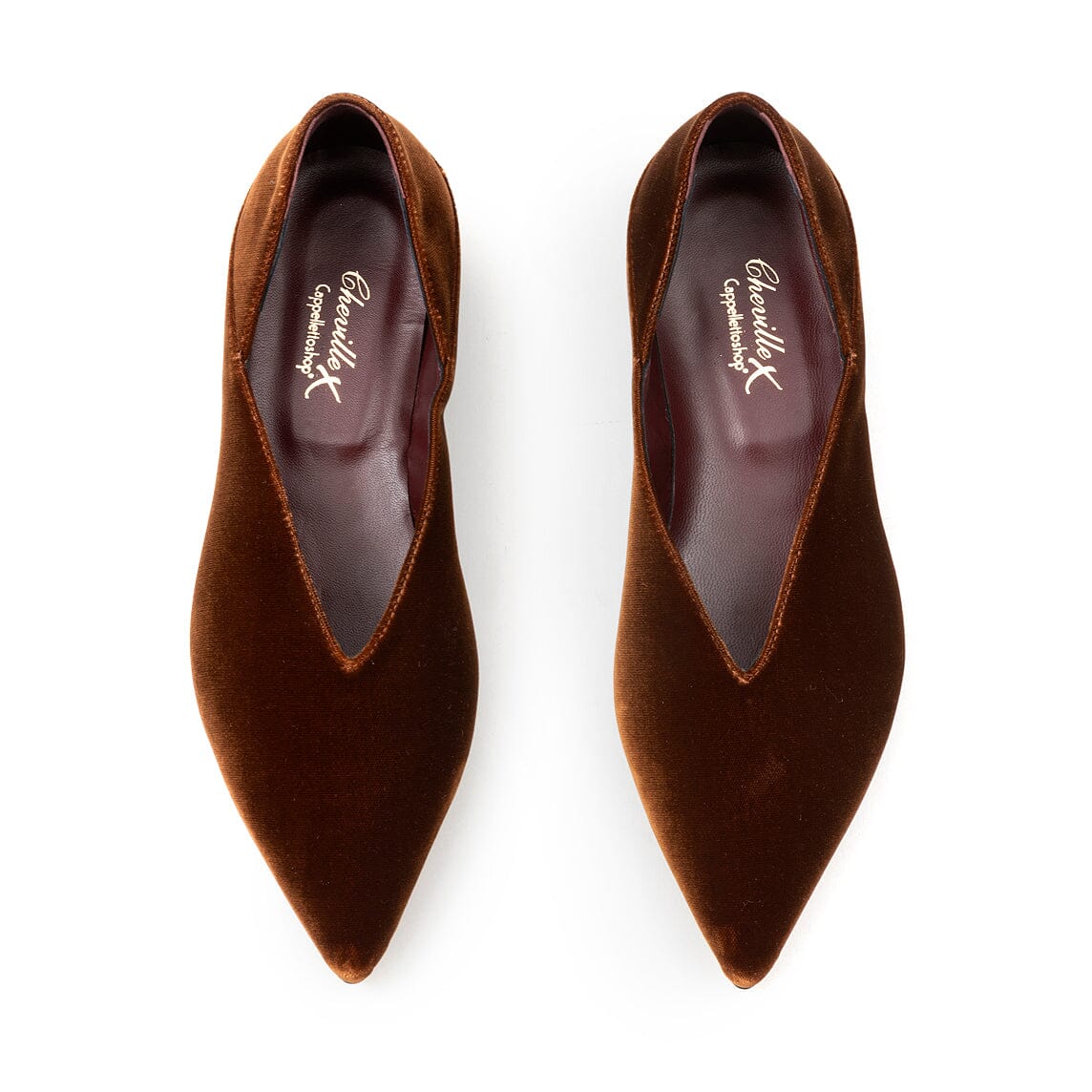 CHEVILLE - Ballerina - Polly - Velluto Cachi Scarpe Donna CHEVILLE