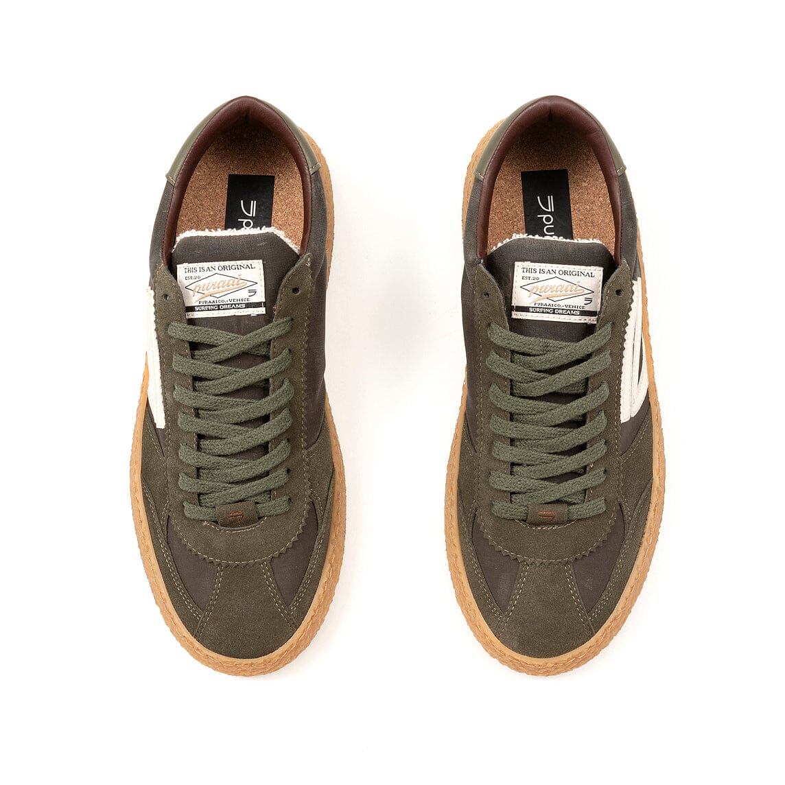 PURAAI - Sneakers Vintage - 101V-076 - Verde Sidro Scarpe Uomo PURAAI - Collezione Uomo