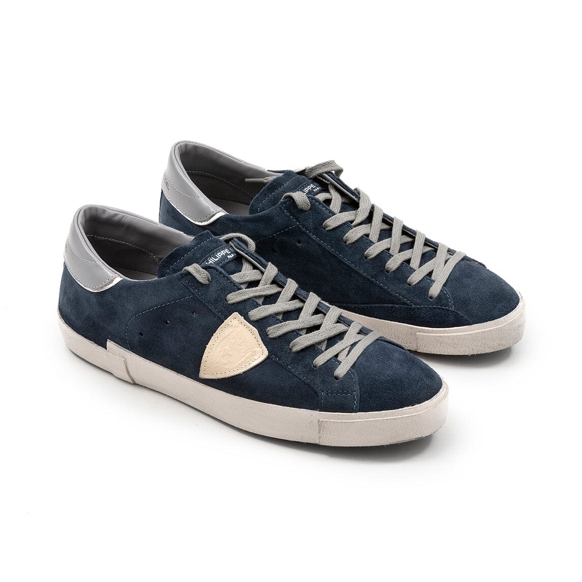 PHILIPPE MODEL - Sneakers - PRLU XS23 - Camoscio Blu Scarpe Uomo Philippe Model Paris