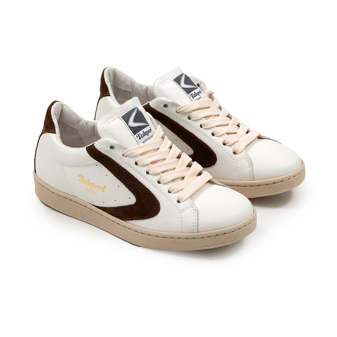 VALSPORT - Sneakers - TOURNAMENT - VT3153W - Pelle Bianco Choco Scarpe Donna VALSPORT 1920