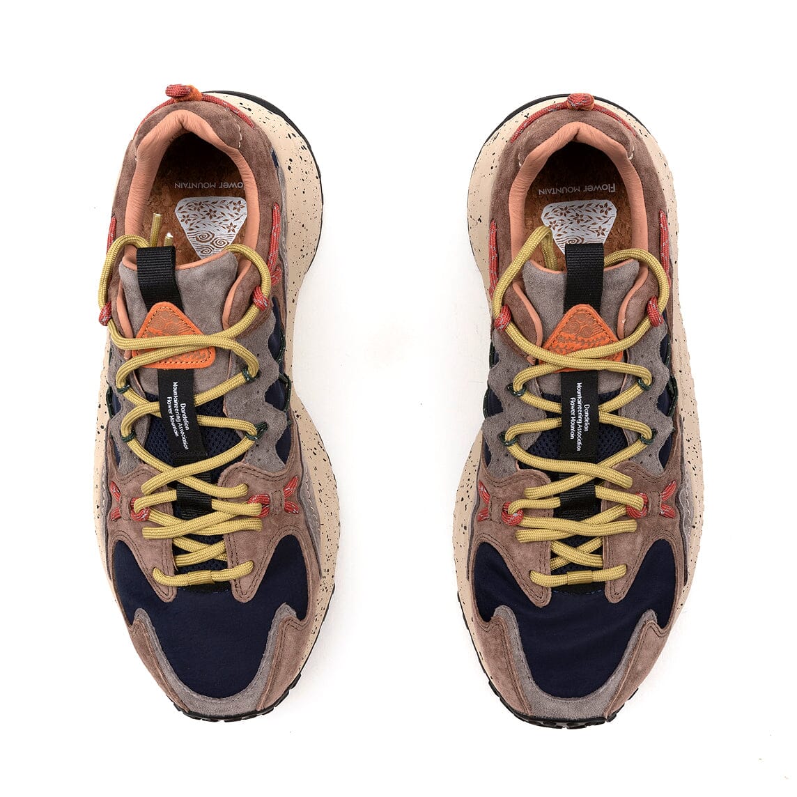 FLOWER MOUNTAIN - Sneakers - Yamabushi - 1D33 - Blu Beige Brown Scarpe Uomo FLOWER MOUNTAIN