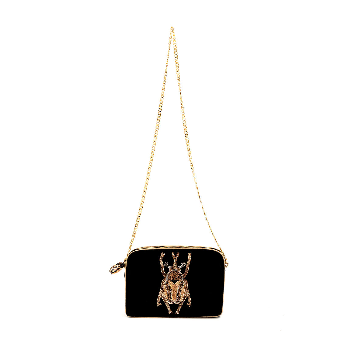OLIVIA DAR - Borsa a tracolla - Beetle Velvet - Nero Borse OLIVIA DAR