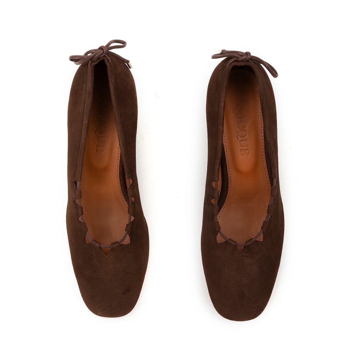 SOCQUE Paris - Ballerine - MOU-F6-02S MOUNE - Camoscio Cioccolato Scarpe Donna SOCQUE Paris