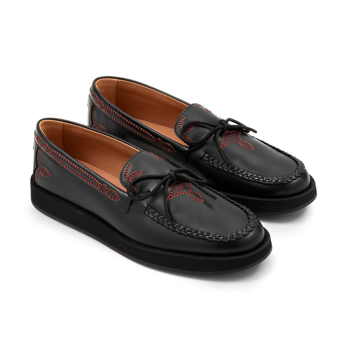 SOCQUE Paris - Mocassini - TOT-F6-00 TOTEM - Pelle Nero Scarpe Donna SOCQUE Paris