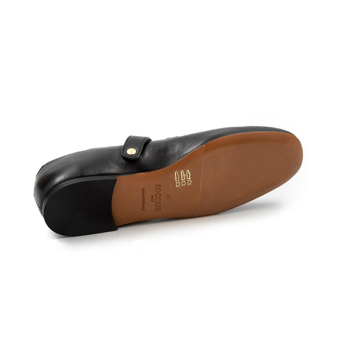 SOCQUE Paris - Mary Jane - GIN-FW24-01 GINGER - Pelle Nero Scarpe Donna SOCQUE Paris
