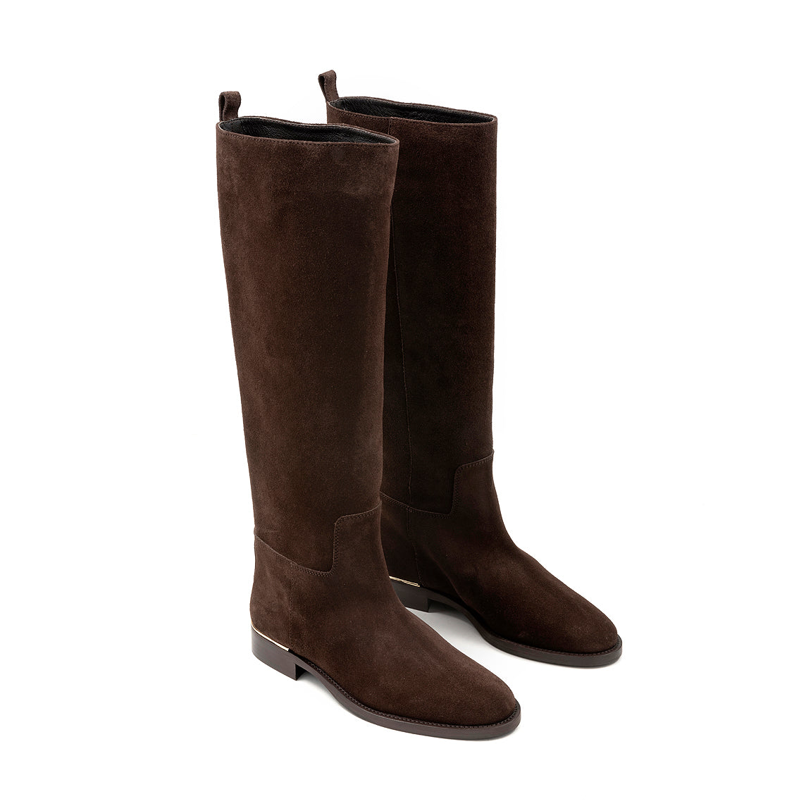 VIA ROMA 15 - Stivali 4760 - Velour testa di Moro Scarpe Donna Via Roma 15