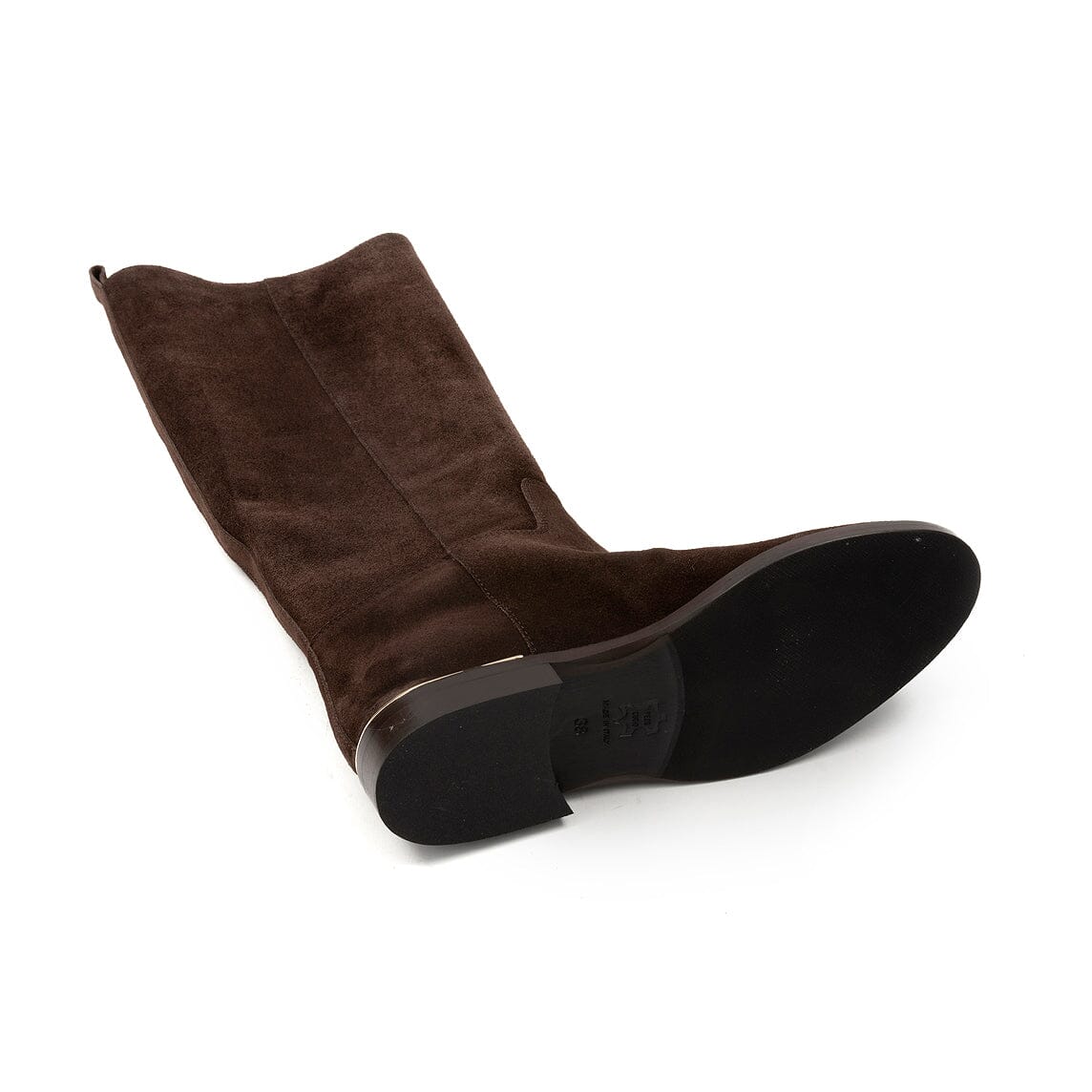 VIA ROMA 15 - Stivali 4760 - Velour testa di Moro Scarpe Donna Via Roma 15