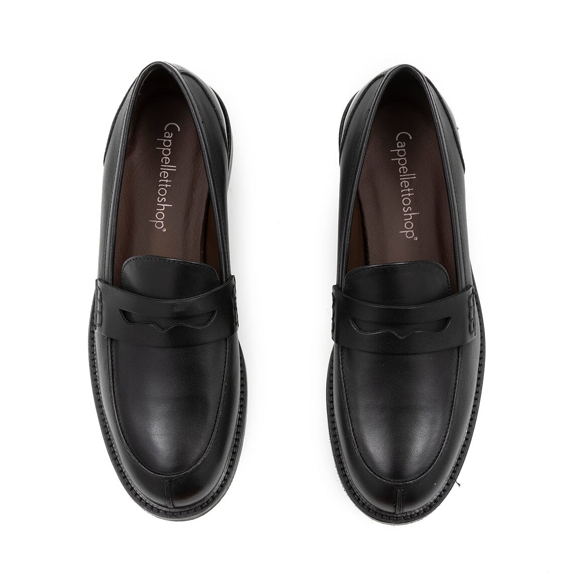 CAPPELLETTOSHOP ESSENTIAL - Mocassino - 9000 - Vitello Nero Scarpe Donna CAPPELLETTO 1948