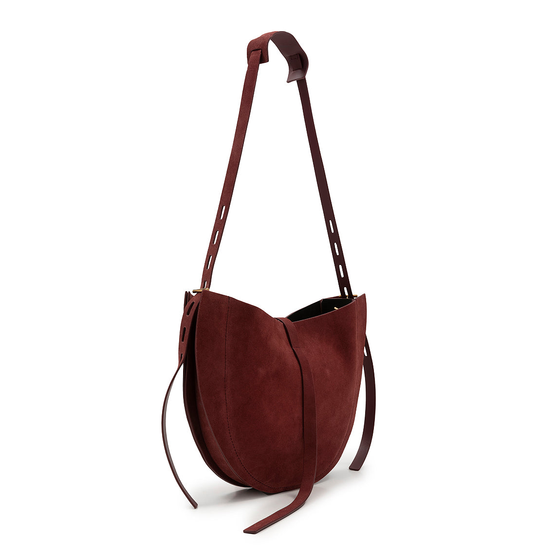 MINOBOSSI - Borsa a spalla - Lizzie - Suede Piuma Amaranto
