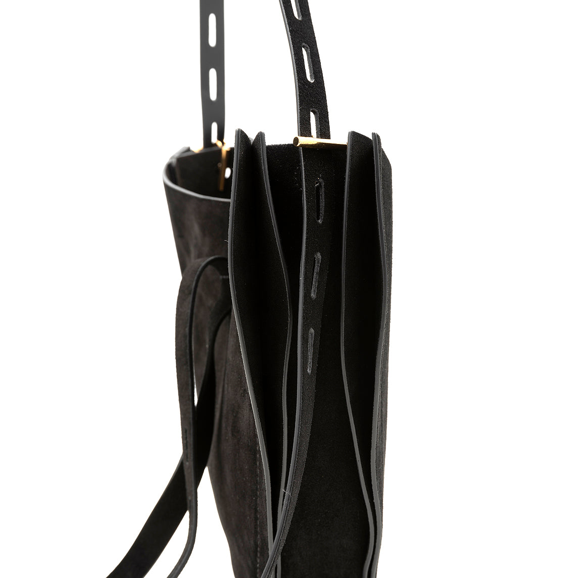 MINOBOSSI - Borsa a spalla - Lizzie - Suede Piuma Nero