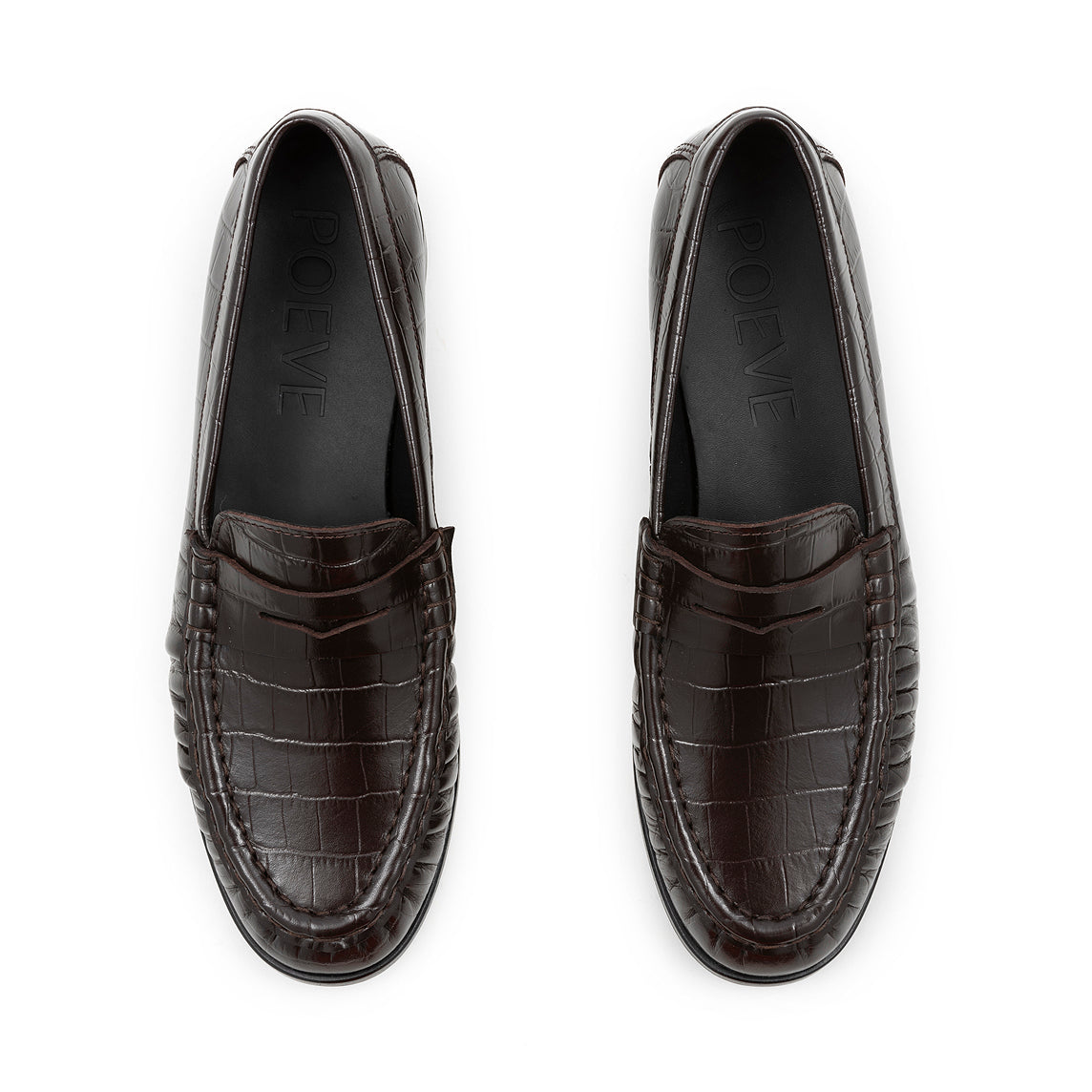 POEVE - Mocassino Milla - DO27 - Pelle cocco marrone