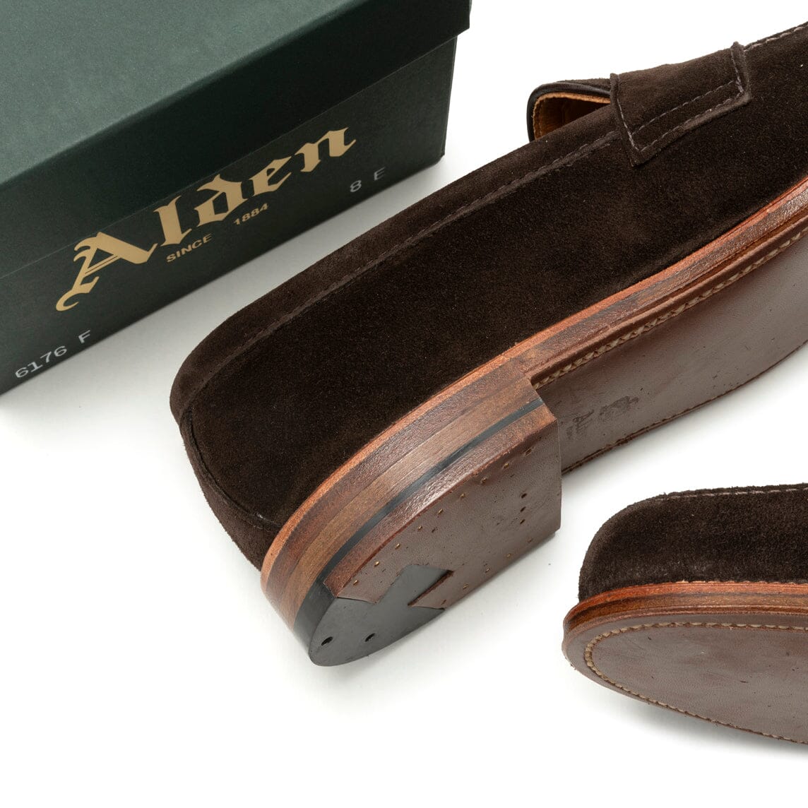 ALDEN - 6176F - Mocassino - Camoscio Dark Chocolate Scarpe Uomo Alden