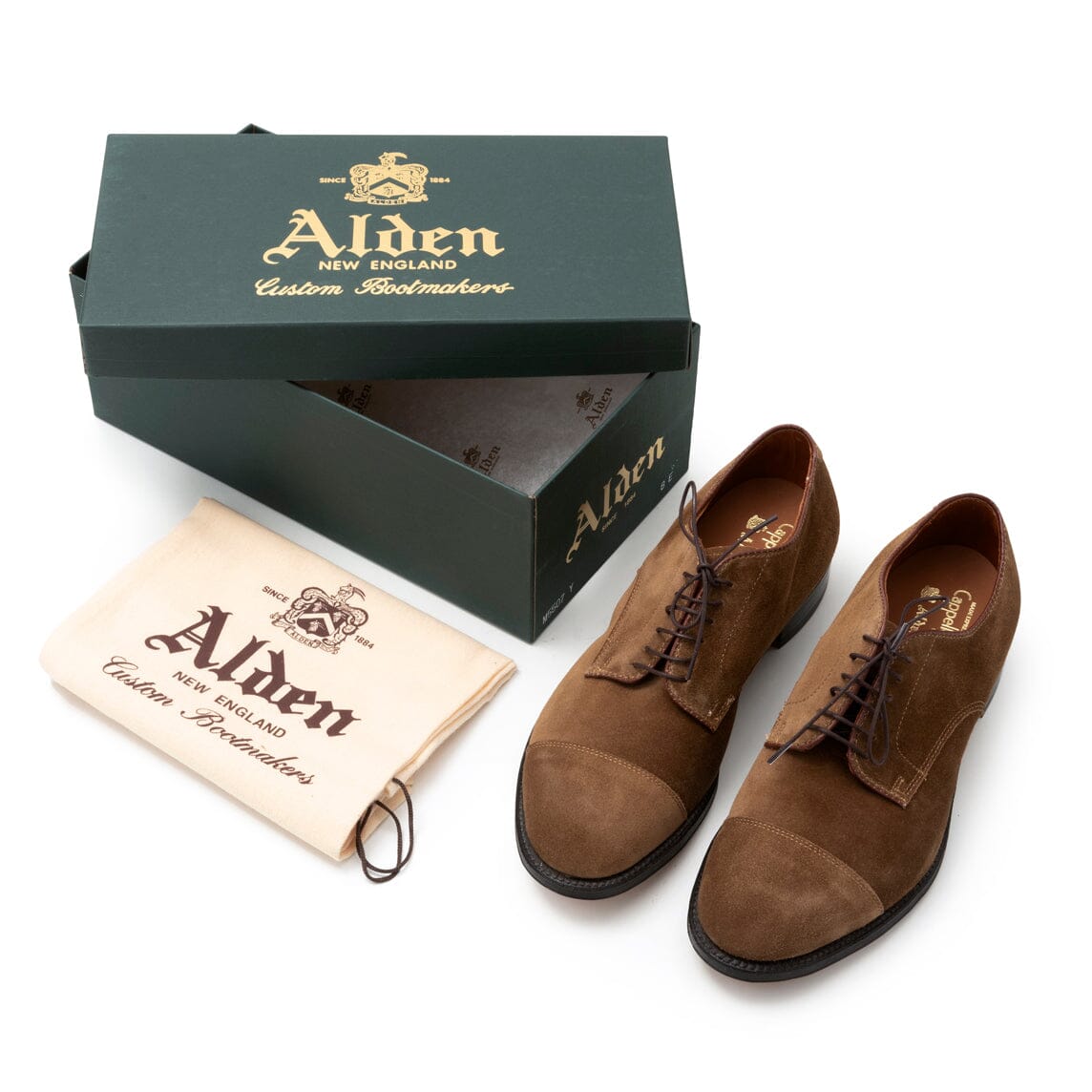 ALDEN - M5507Y - Derby forma Ergonomica - Camoscio Snuff Scarpe Uomo Alden