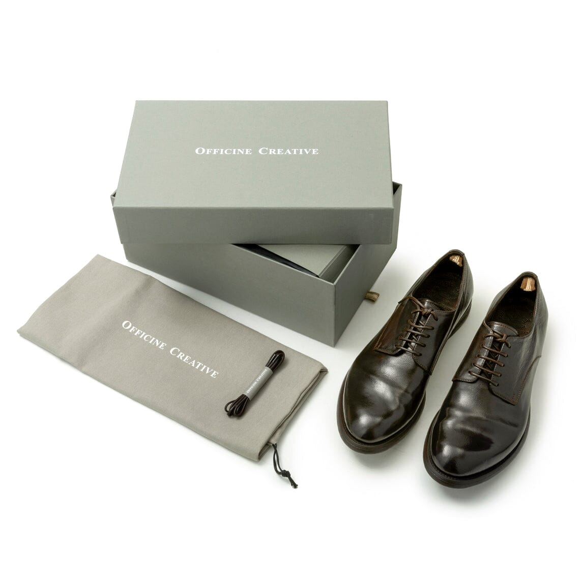 OFFICINE CREATIVE - Derby Hive 008 SD215 - Ebano Scarpe Uomo OFFICINE CREATIVE - Collezione Uomo