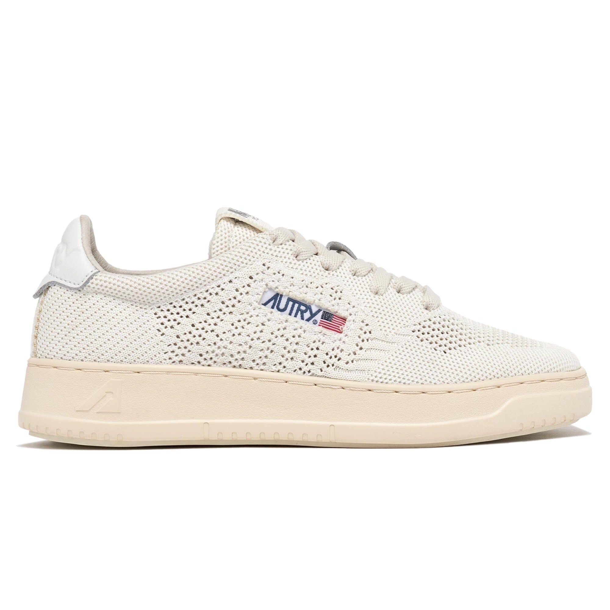 AUTRY - EKLW KN08 -Sneakers LOW WOM KNIT - Tessuto Avorio Scarpe Donna AUTRY - Collezione donna