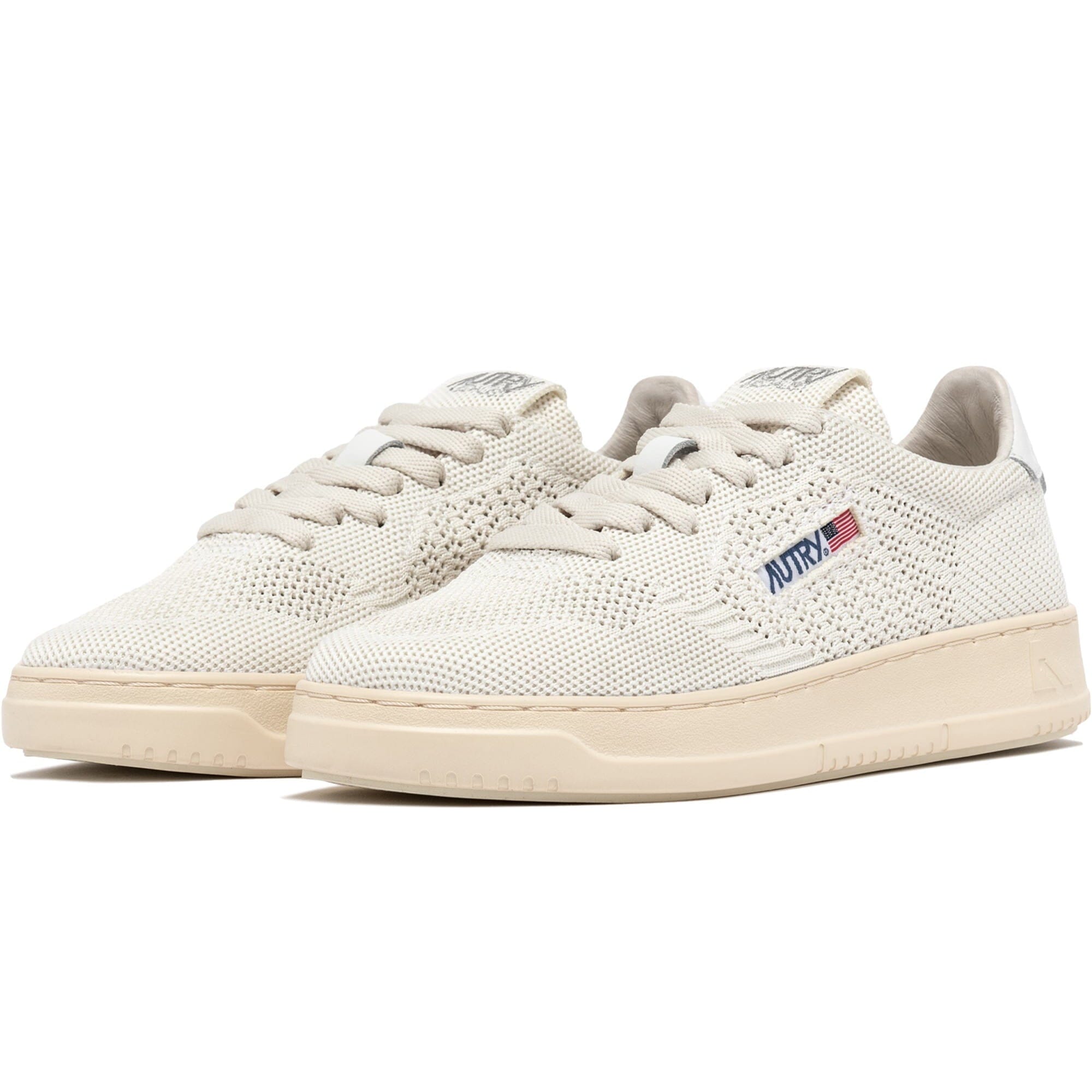 AUTRY - EKLW KN08 -Sneakers LOW WOM KNIT - Tessuto Avorio Scarpe Donna AUTRY - Collezione donna