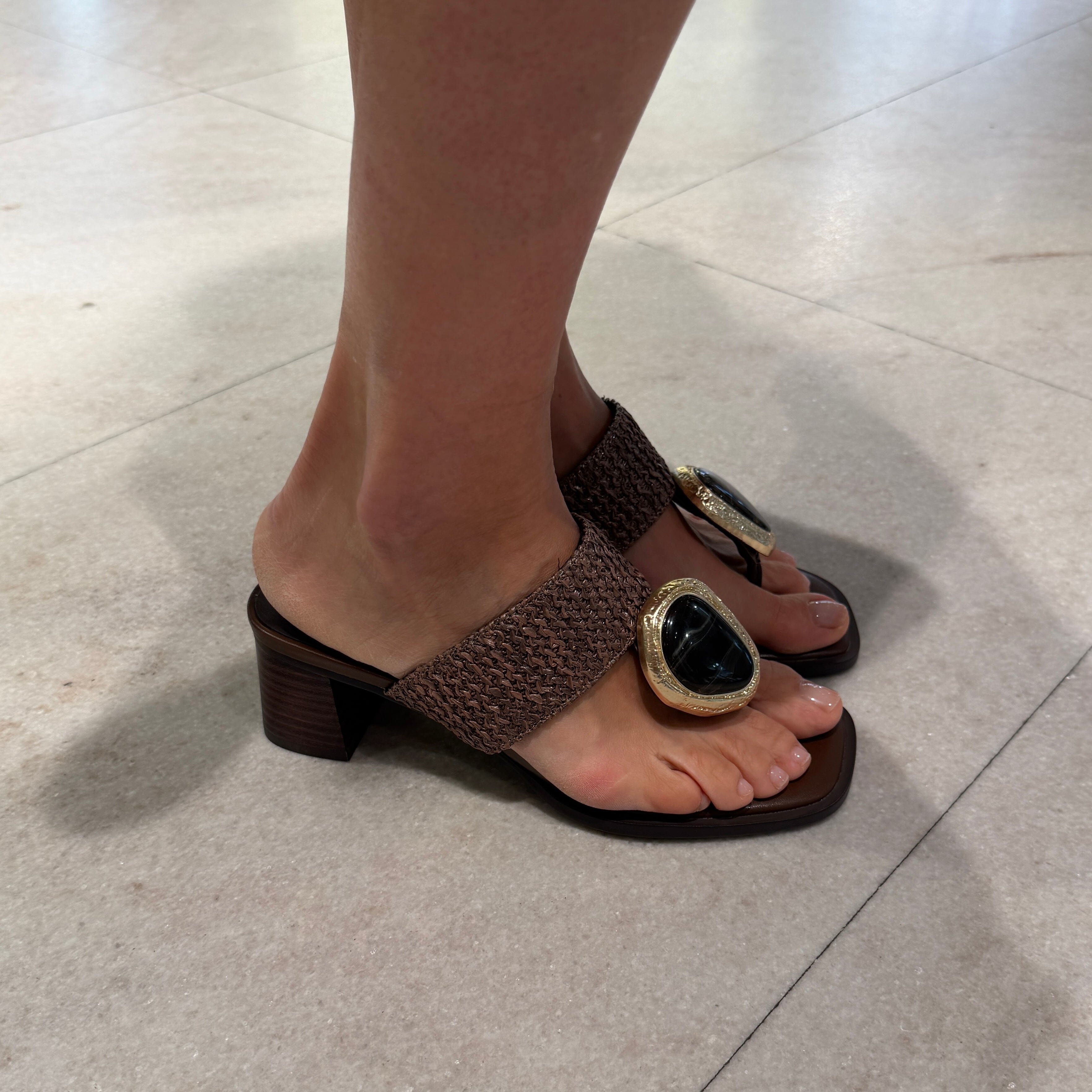 NOAH HARMON - Sandali con tacco - Jude - 9971 - Marrone Scarpe Donna NOAH HARMON - Collezione Donna