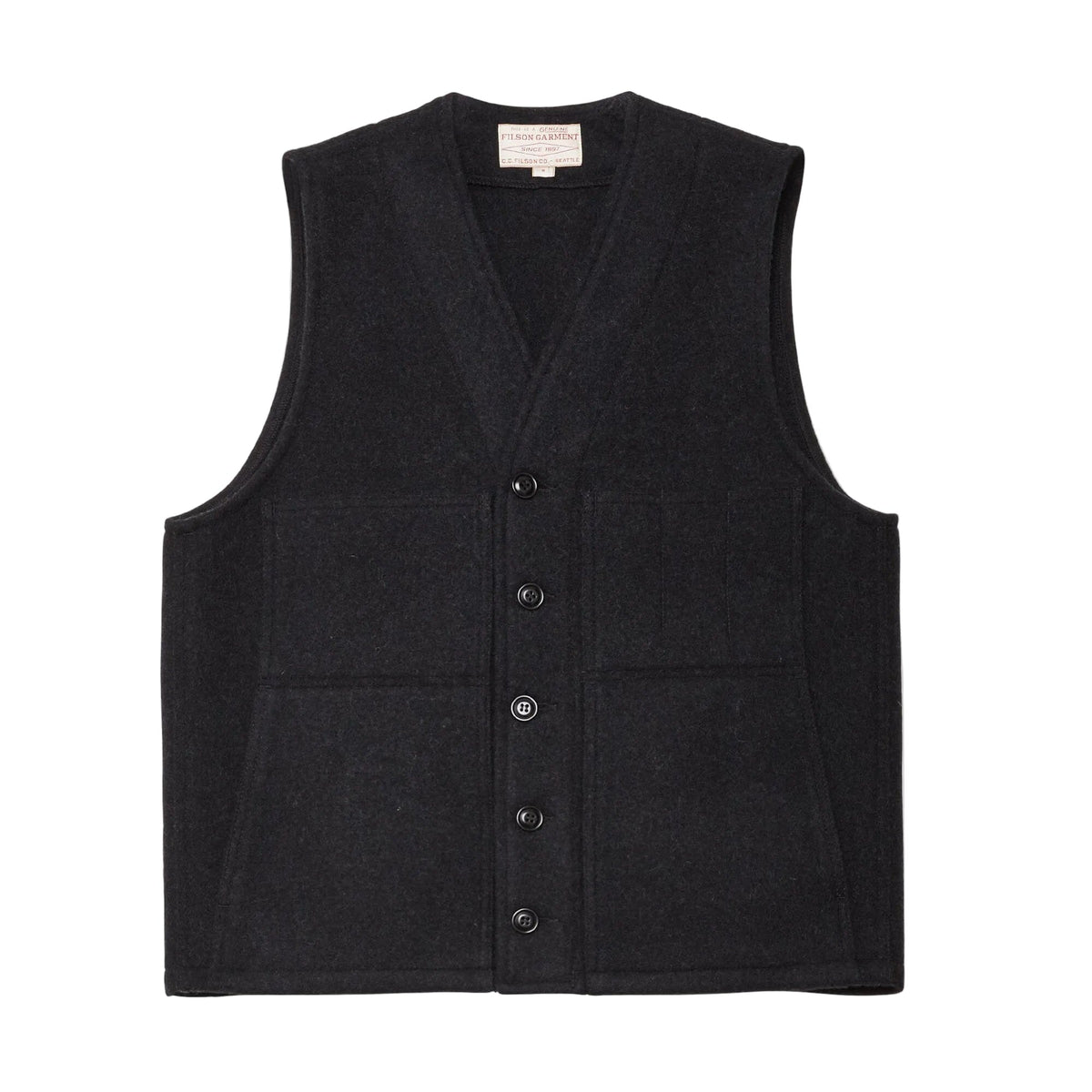 FILSON - Mackinaw Wool Vest - FMGIL0059 - Charcoal Abbigliamento Uomo FILSON